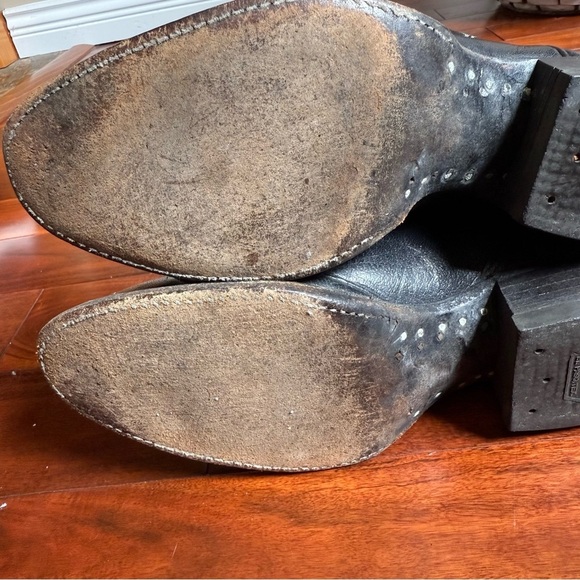 Tony Lama Black Leather Western Boots - Picture 12 of 15